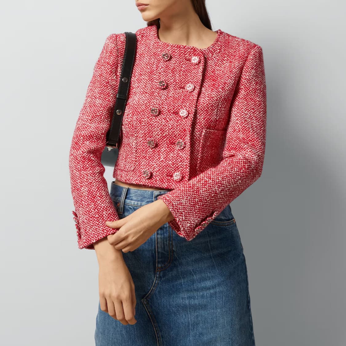 구찌 트위드 자켓 레드 상품이미지1