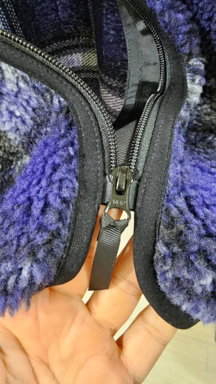 그라미치 쉐도우 플레이드 셰르파 자켓 퍼플 M(100) 상품이미지4