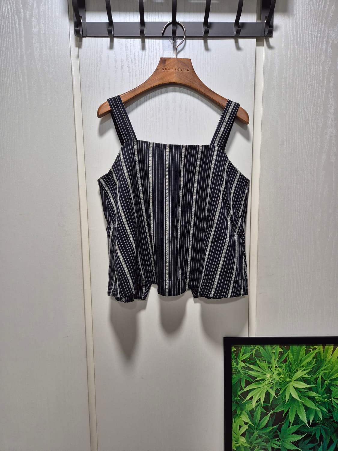 (세일)(새상품)스트라이프 끈나시 스커트 투피스 세트 상품이미지2