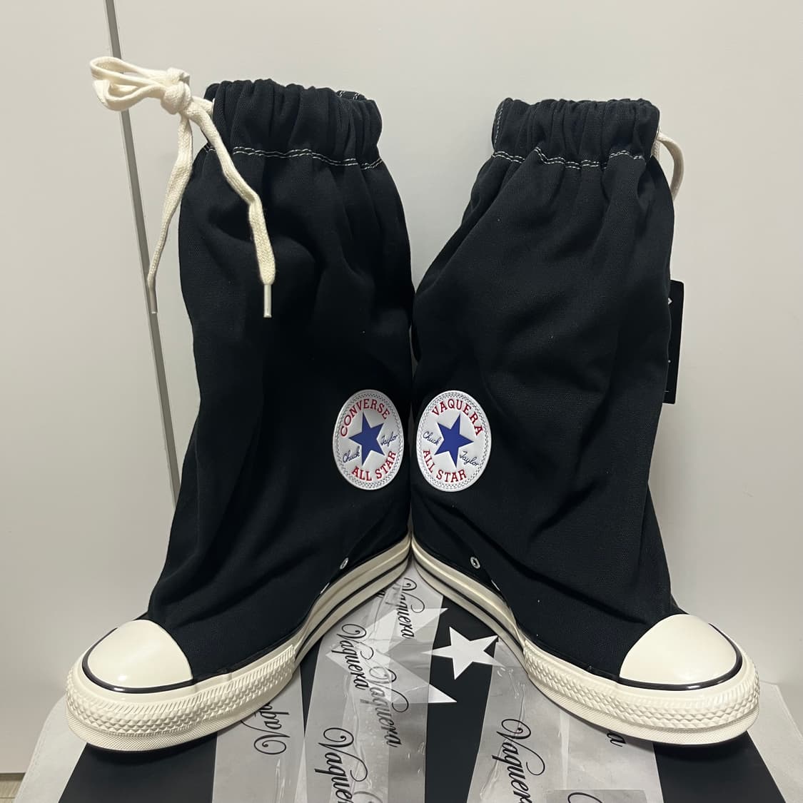 [us9]바퀘라 x 컨버스 25fw 엑스하이 슬라우치/블랙 상품이미지2