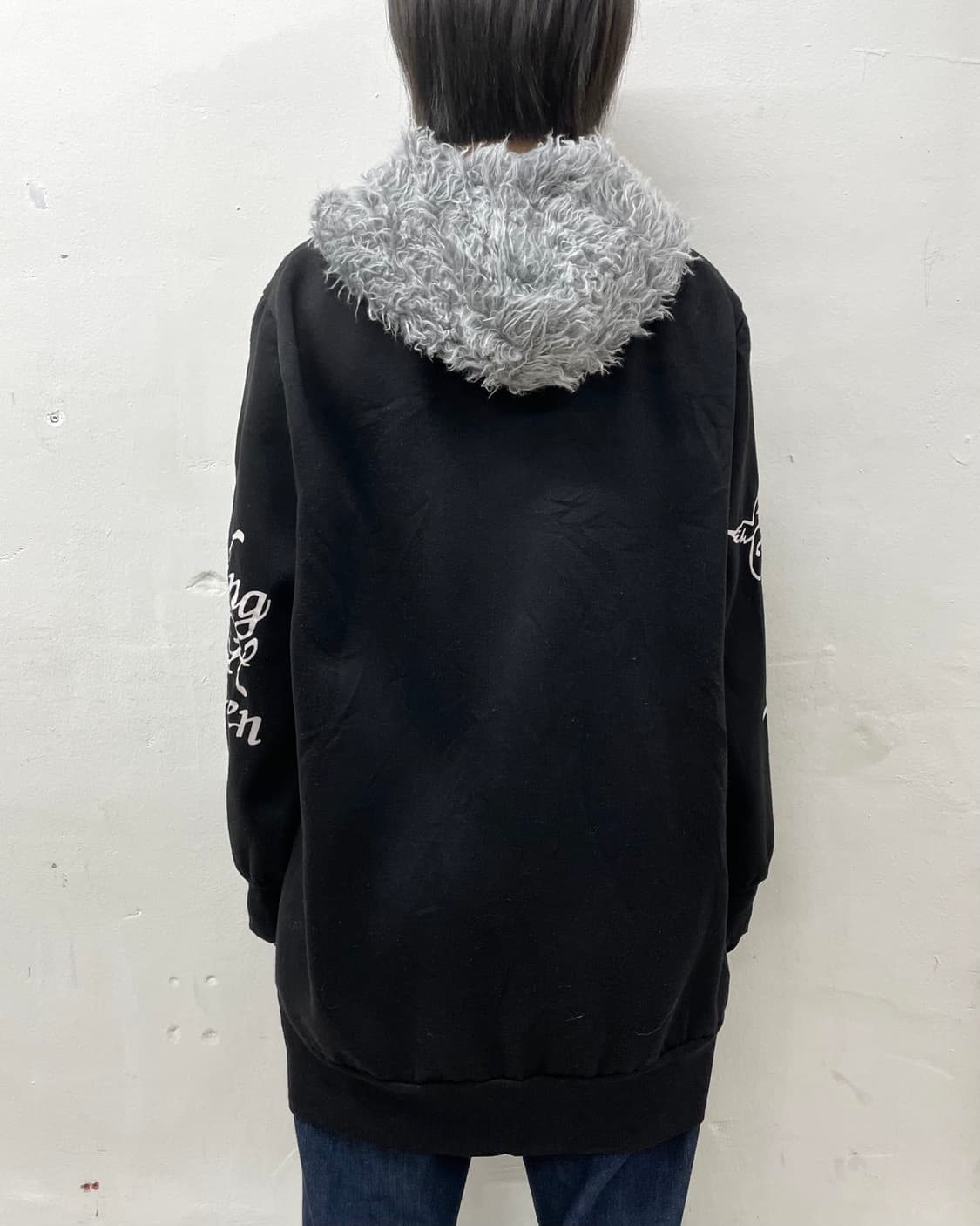 Gray Hood Fur Black Hood Zip-Up  상품이미지3