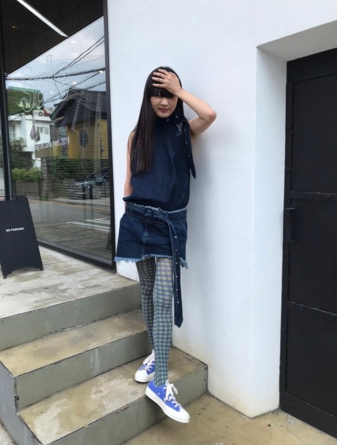 marques almeida 데님 슬리브리스 탑 상품이미지5