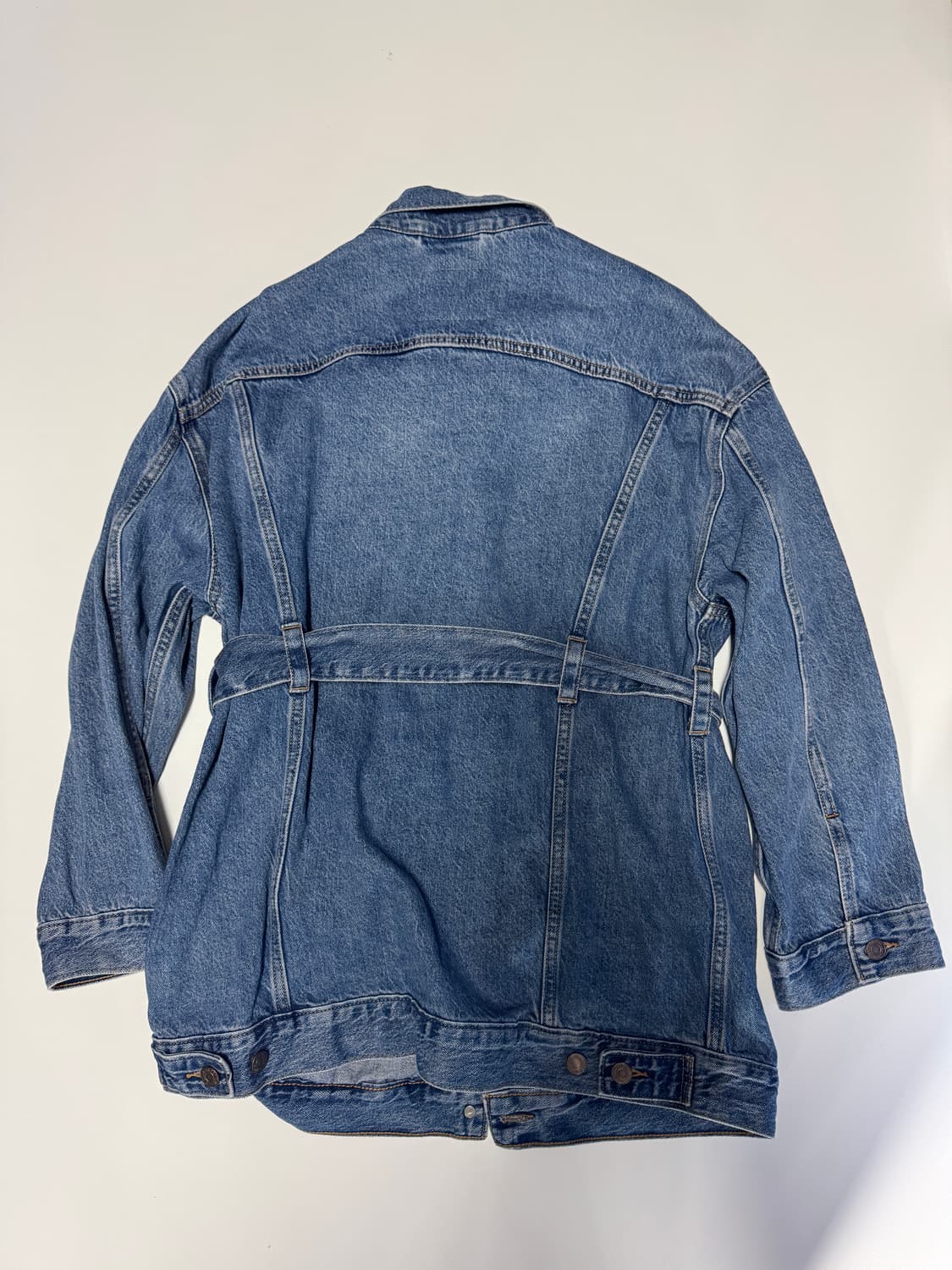 희귀!! 여성 리바이스 빈티지 워싱 벨티드 데님 자켓 S 상품이미지2