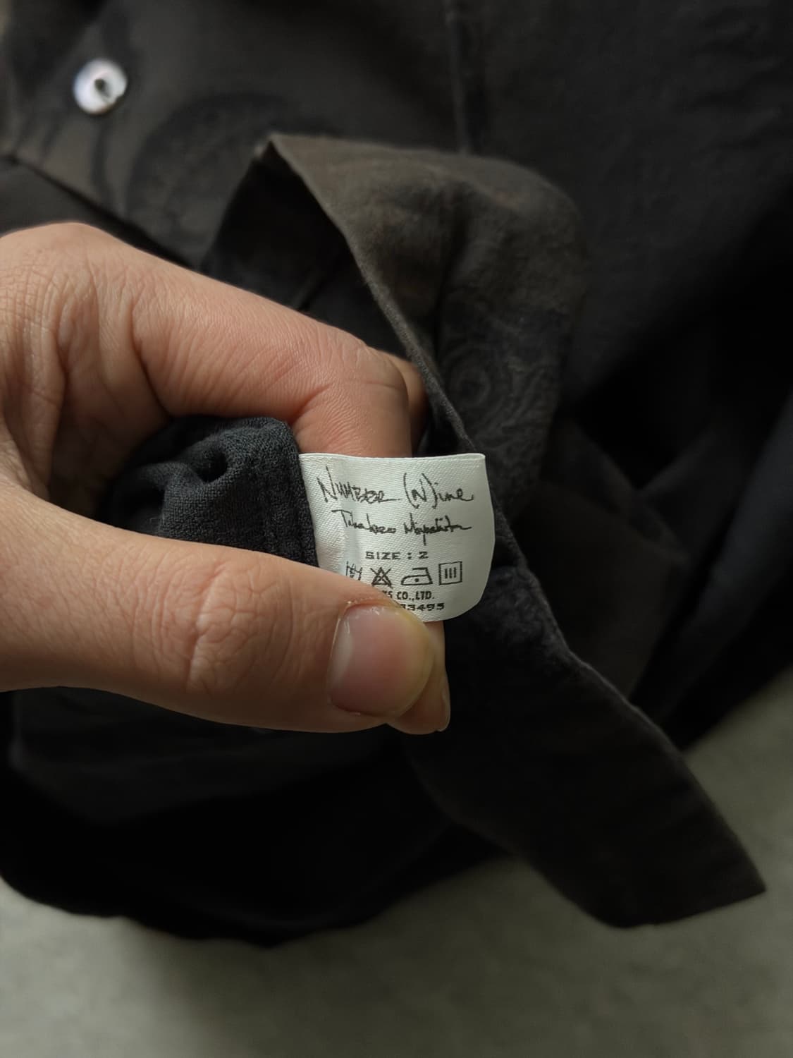 넘버나인 자카드 벨벳 셔츠 상품이미지6