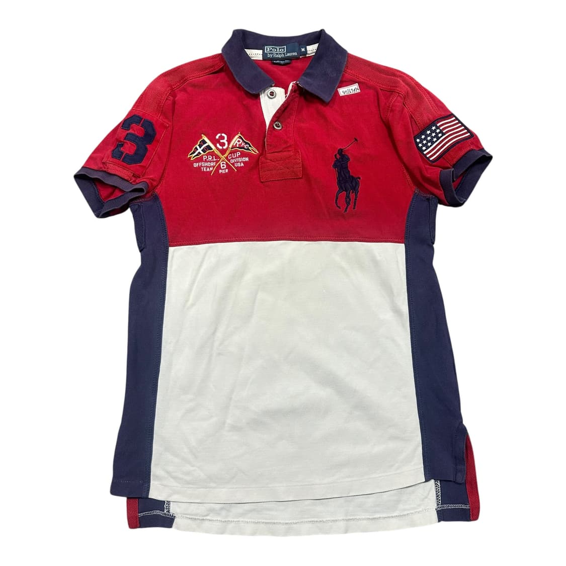 ✨ (바배) 폴로 랄프로렌 성조기 레이싱 한정판 커스텀핏 카라 반팔티  상품이미지2