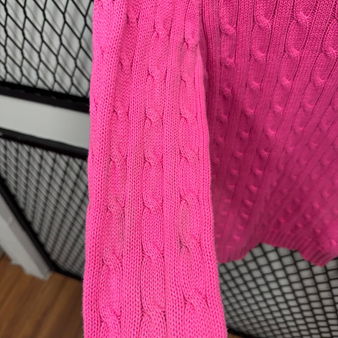 폴로 랄프로렌 케이블 니트 옐로우 포니 포인트 핑크 상품이미지8