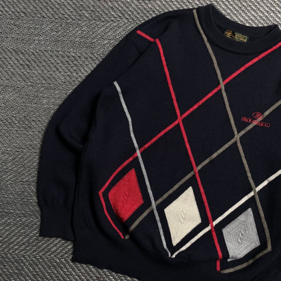 Paolo Gucci 아카이브 아가일 패턴 크롭 니트o 6155 상품이미지2