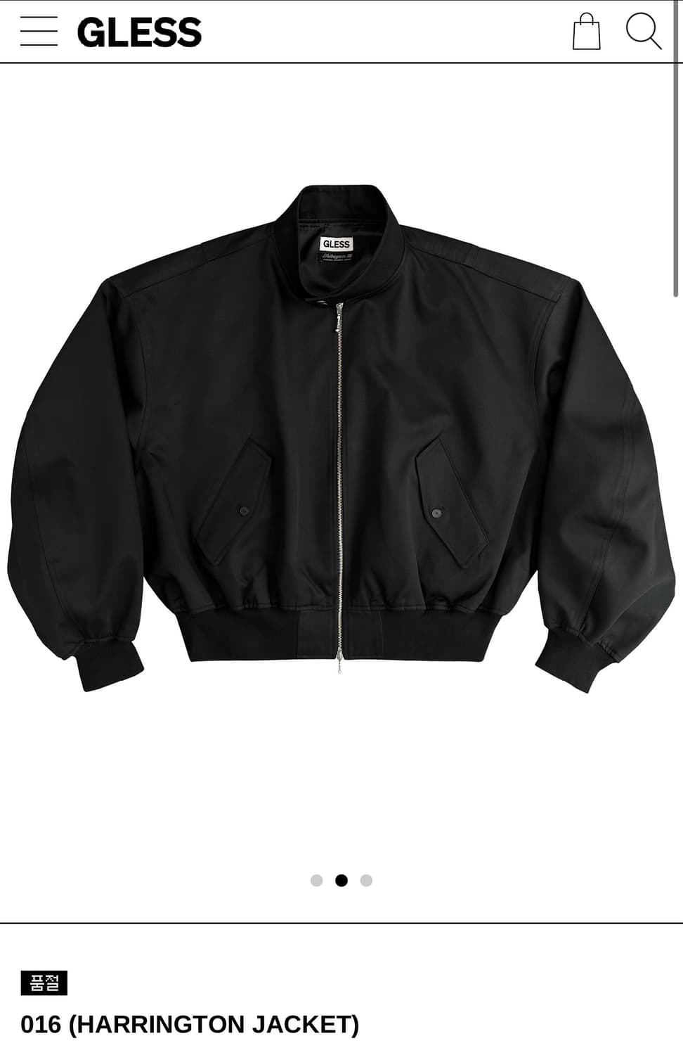 gless 글래스 해링턴 블랙 상품이미지1