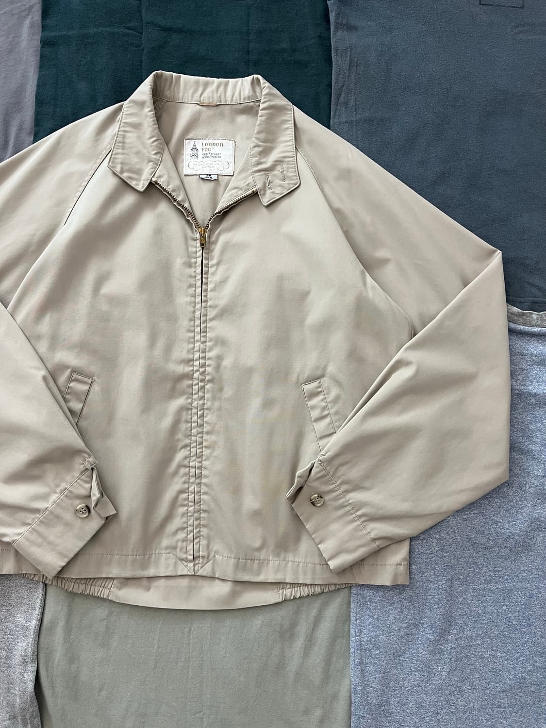 60s 빈티지 런던포그 헤링턴 자켓 스윙탑 블루종 상품이미지3