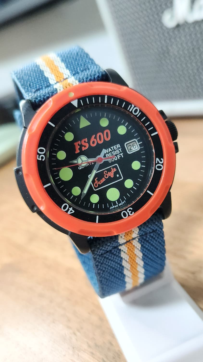 #FREESTYLE FS600 다이버 쿼츠 남성용 빈티지시계 급처 상품이미지5
