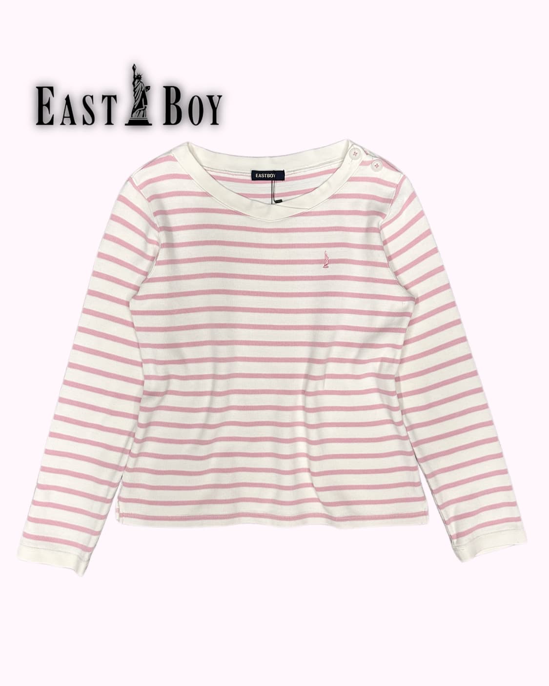 pink stripe logo t-shirt 상품이미지1