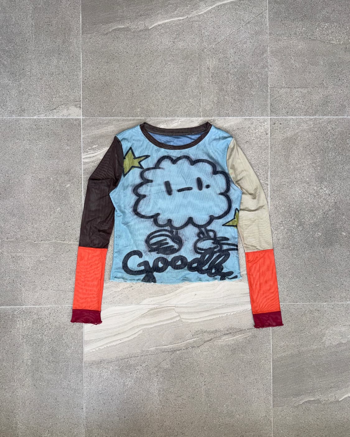 Color mix match kitsch clouds sleeve 상품이미지1