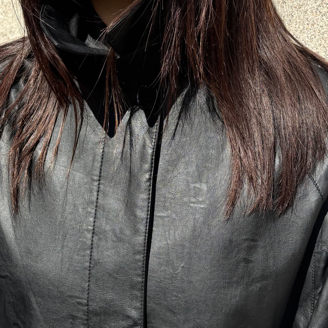margiela mm6 faux leather wrap jacket 상품이미지5