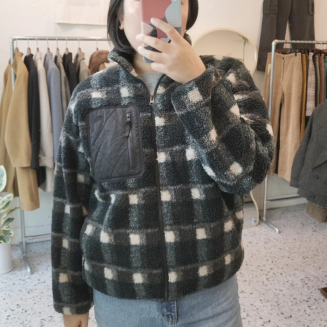 JW앤더슨 x 유니클로 체크 플리스 자켓 상품이미지10