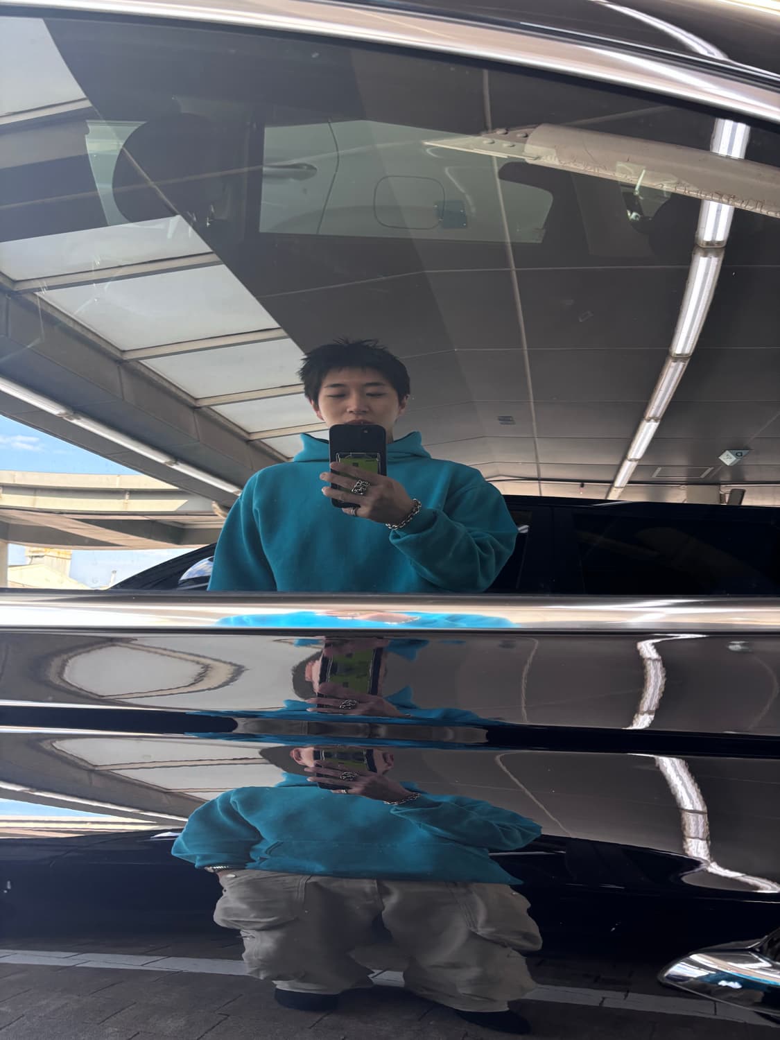 [XL]러셀 애슬레틱 후드 틸 블루 made in usa 상품이미지6