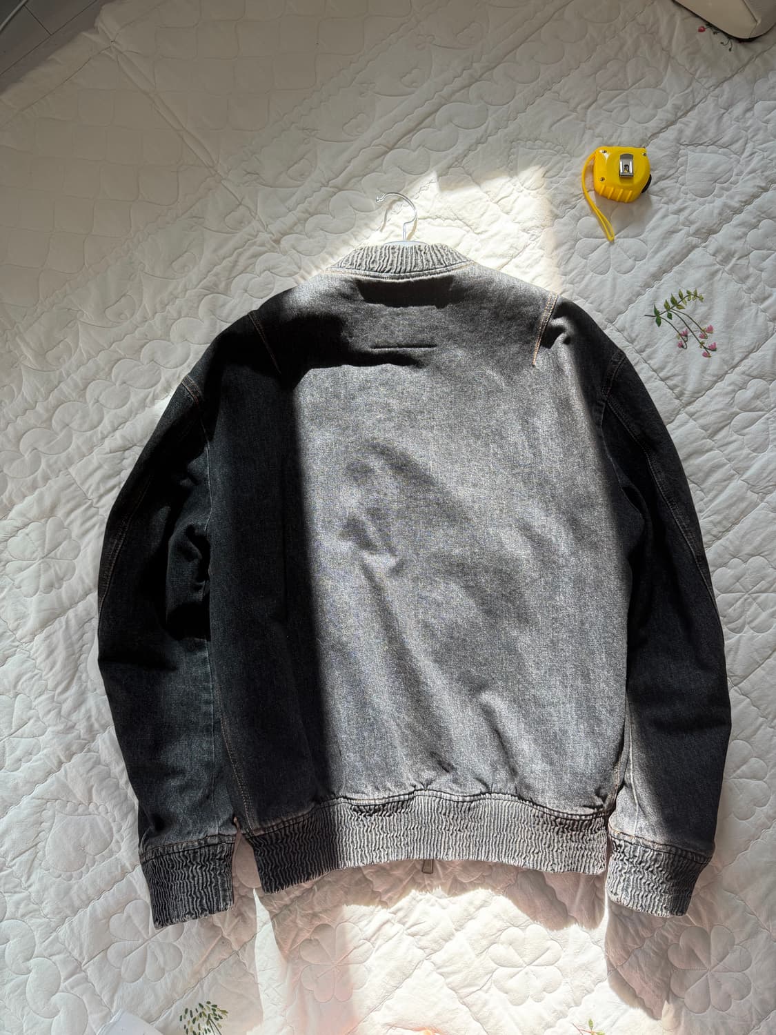 (QR정품⭕️) 디젤 스톤워싱 데님 블랙 투웨이 봄버자켓 상품이미지2