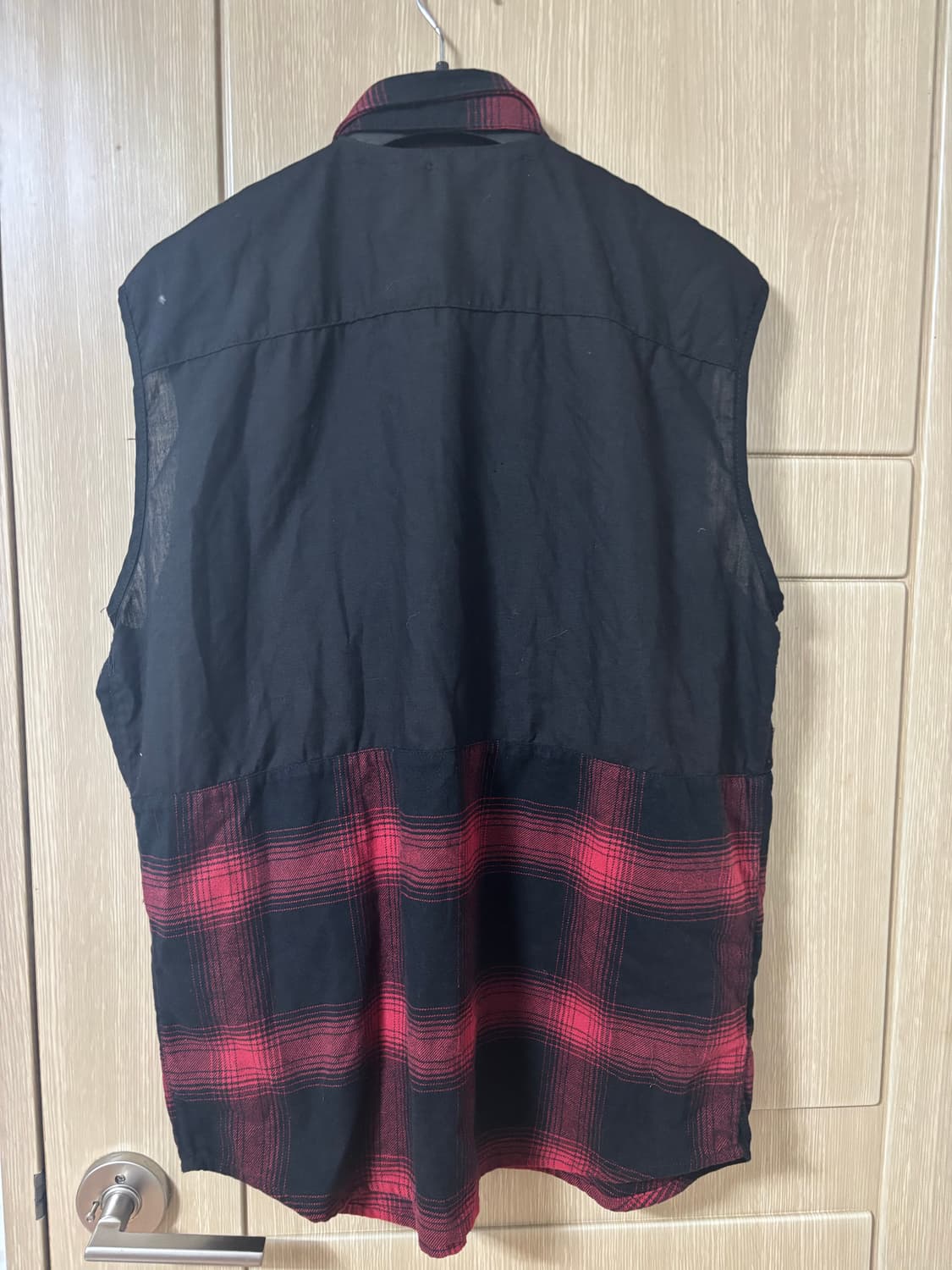 디젤 레드 체크 베스트 상품이미지5