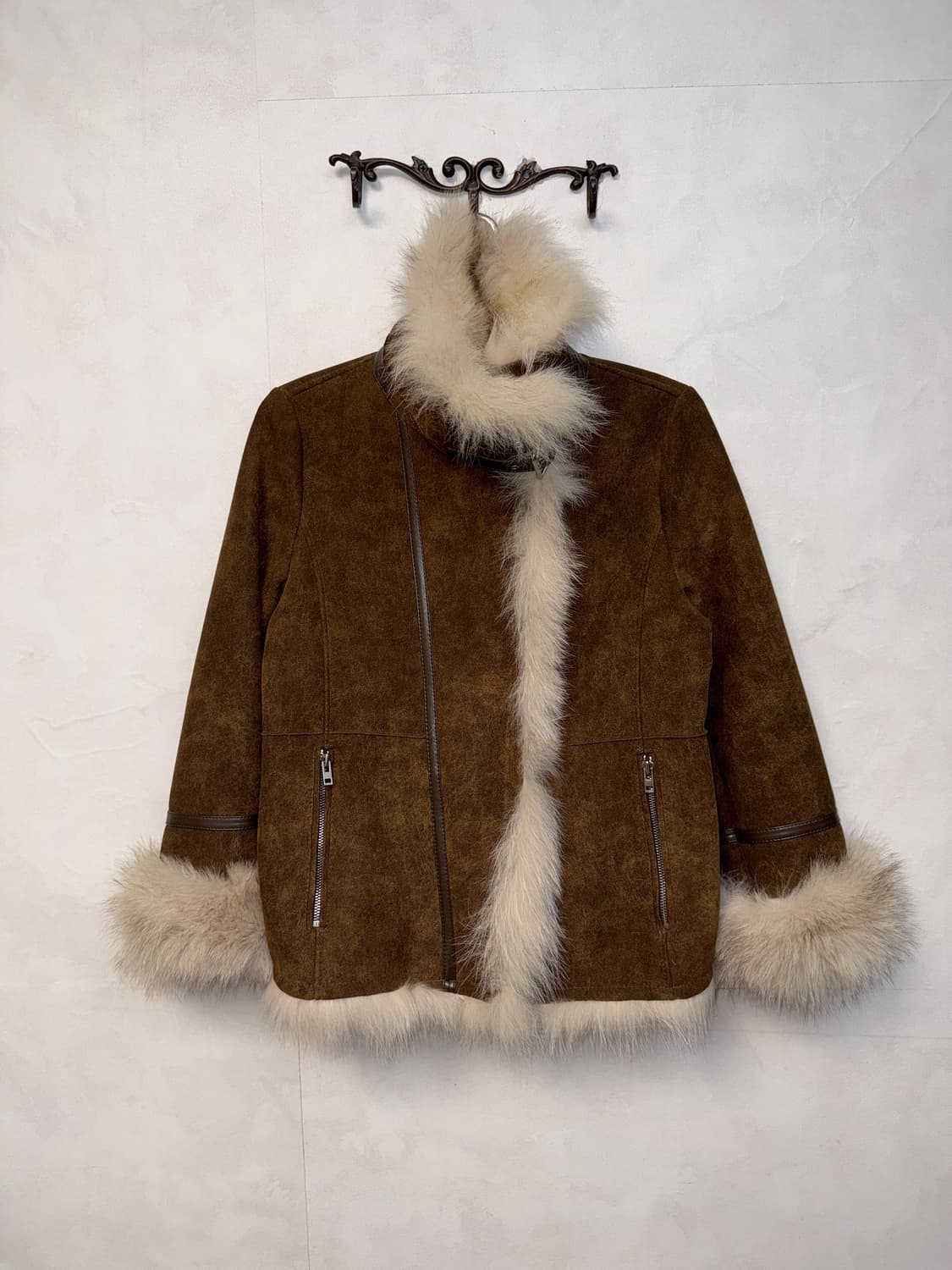 Sisley brown fox fur double buckle 무스탕 상품이미지2