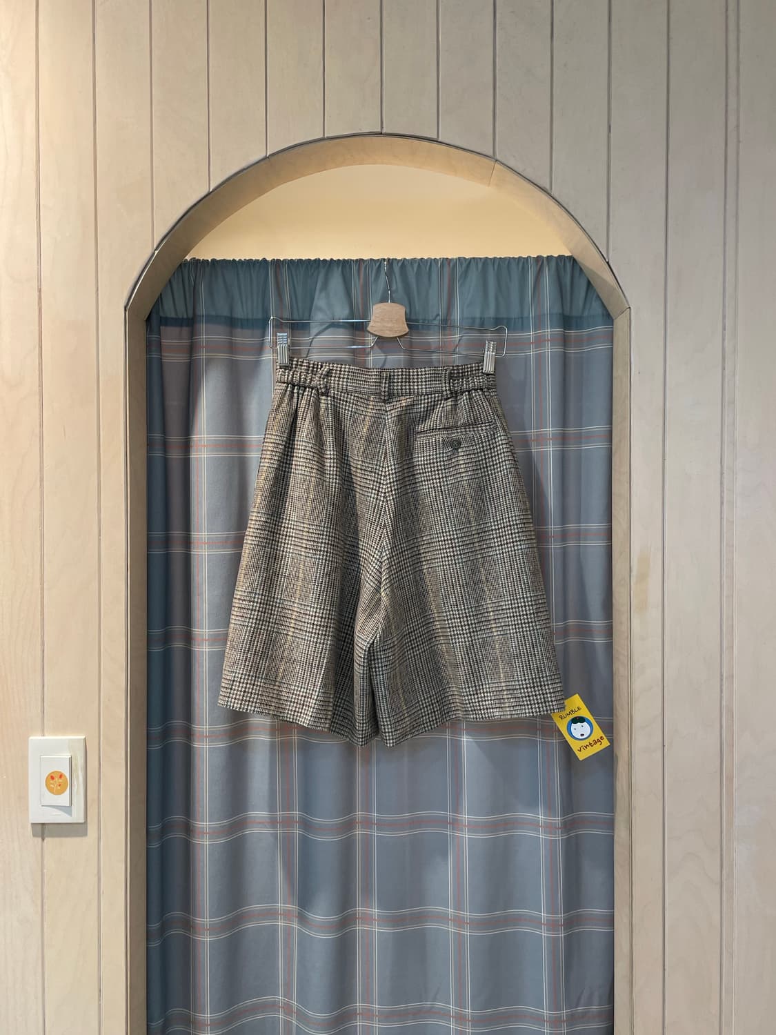  일본빈티지 체크반바지  상품이미지4