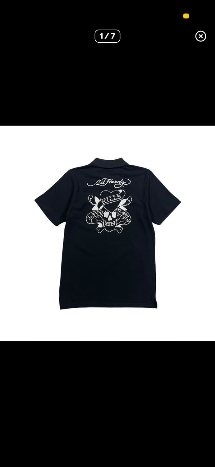 에드하디 스컬 해골 카라티 반팔 피케 셔츠 pk 펑크 상품이미지1