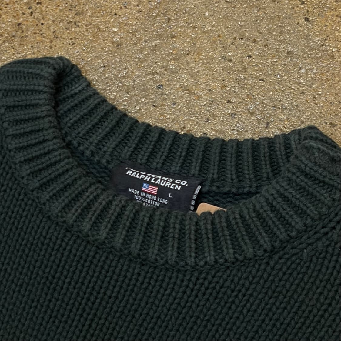 새상품급 90s USA 빈티지 폴로랄프로렌 폴로진 헤비코튼 니트 상품이미지4