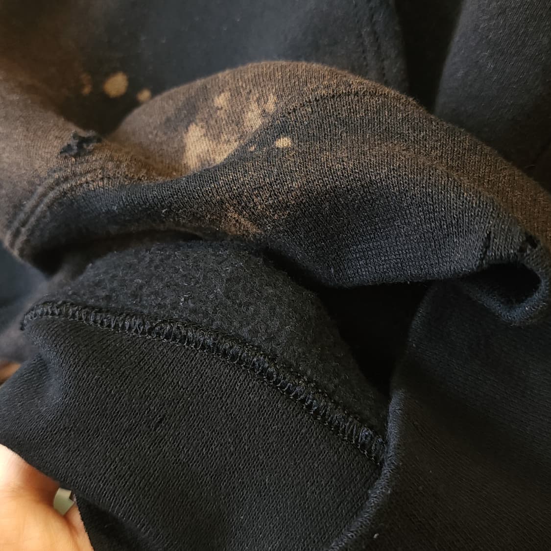 90s 러셀 후드 빈티지 스웻셔츠 러셀 썬페이딩 블랙 앨러배마 L 상품이미지8