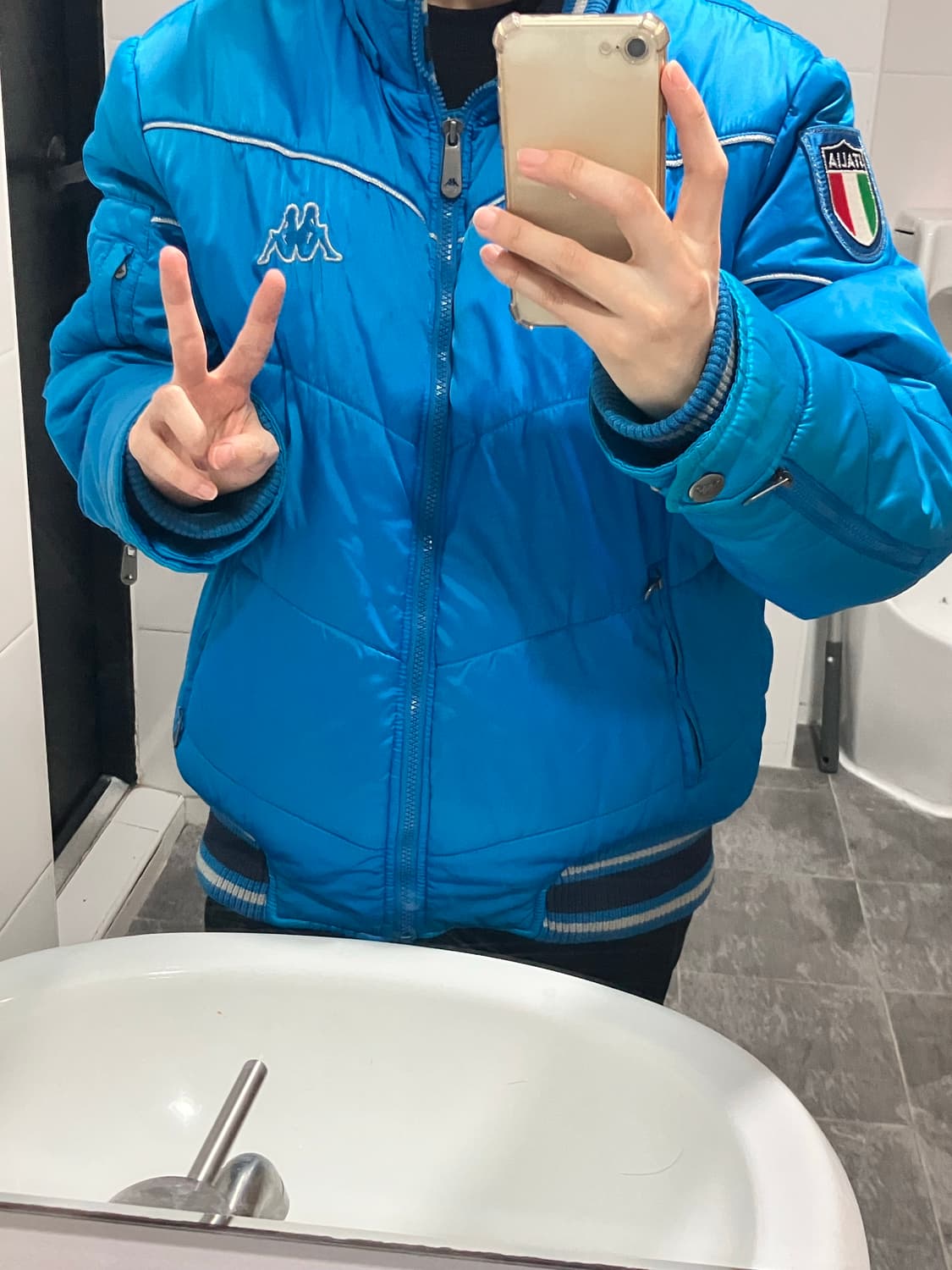 Kappa 카파 핀터깔y2k 올드스쿨스트릿 대대장 성조기 푸퍼패딩 상품이미지4