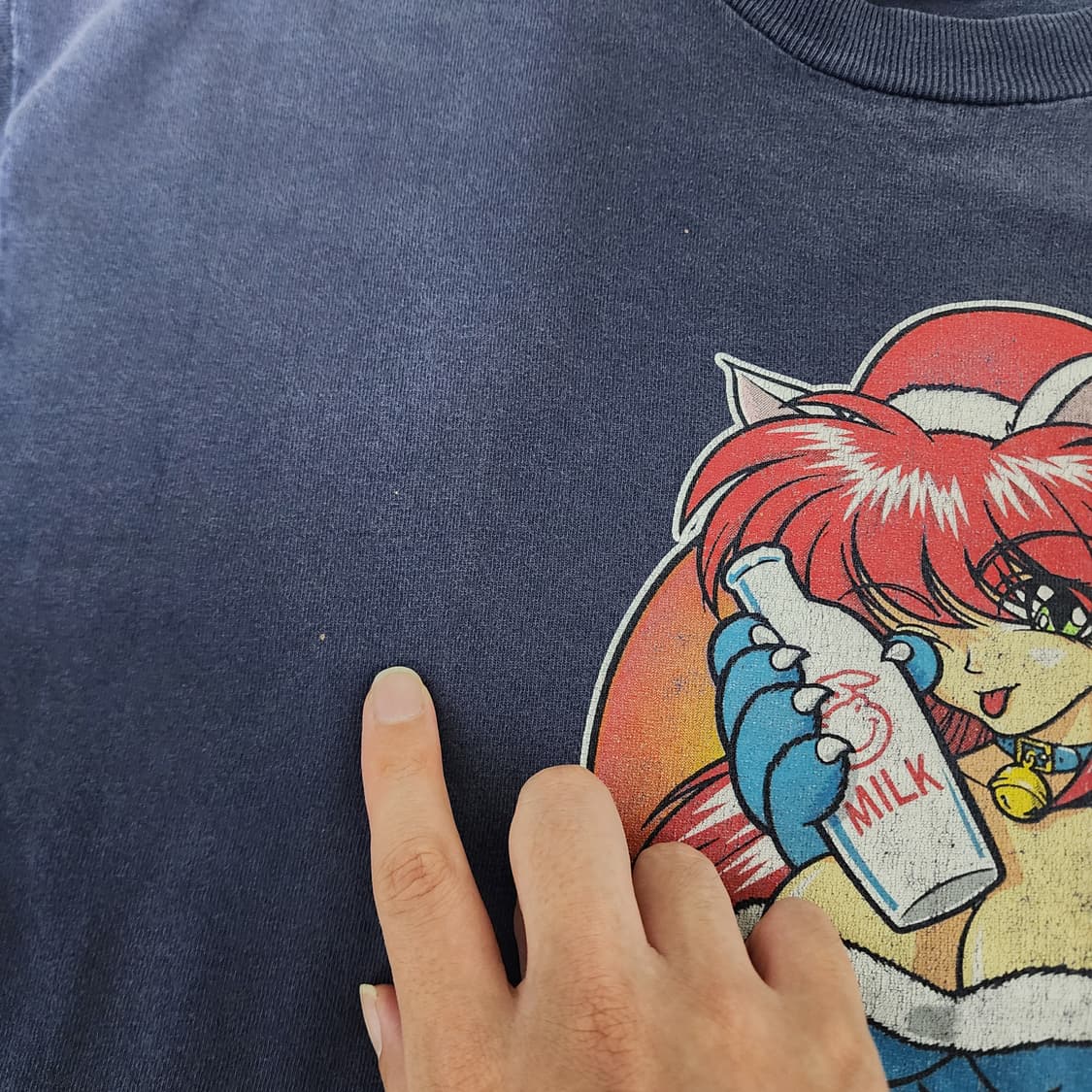 [L] 90s 훅업스 hookups 밀크걸 아키코 빈티지 티셔츠 상품이미지3