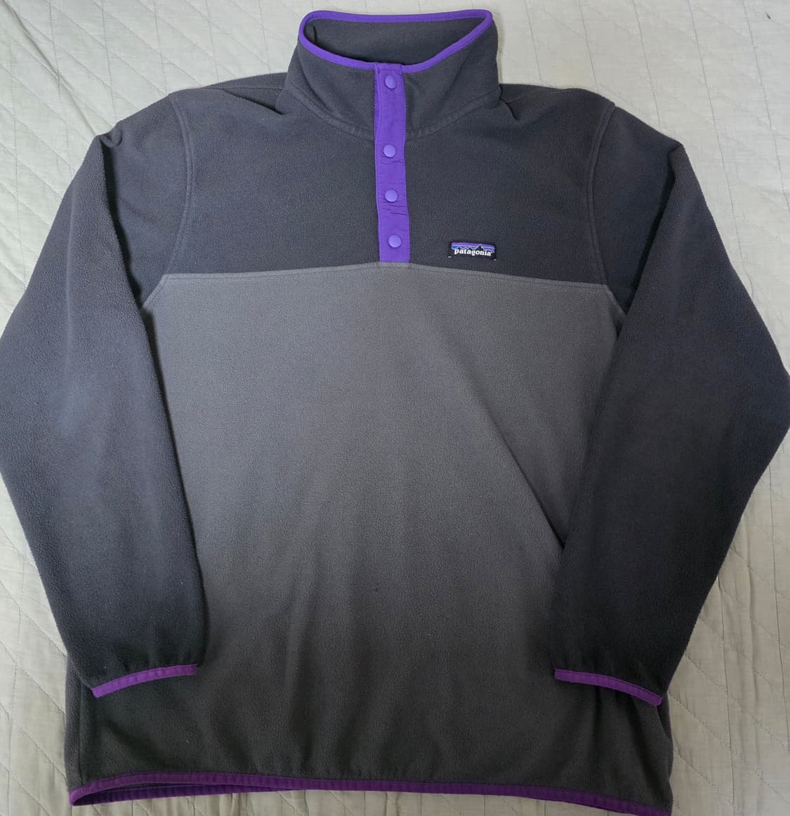 [L] 빈티지 파타고니아 마이크로 디 스냅 플리스 그레이/퍼플 상품이미지1