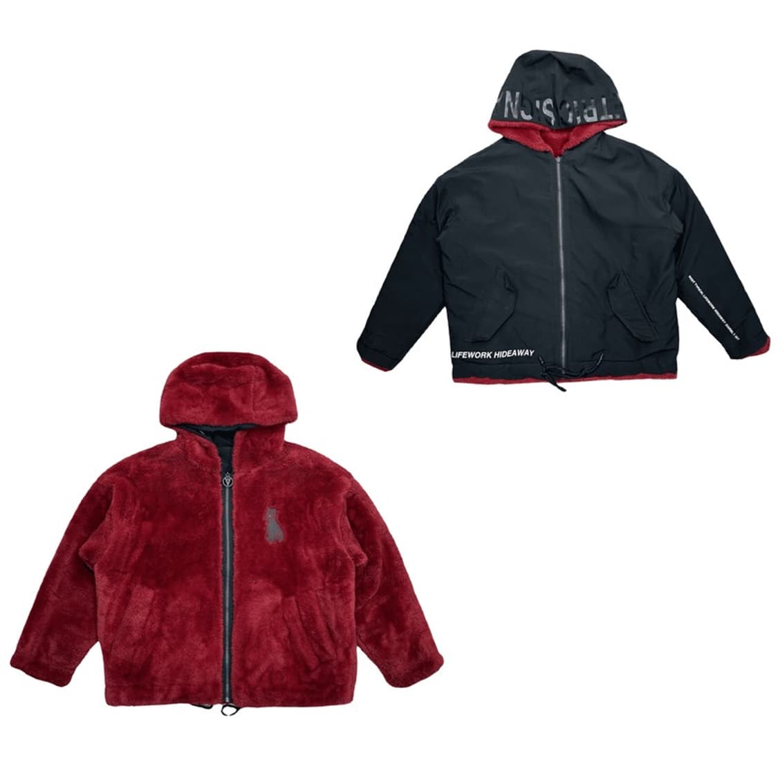 라이프워크 밍스타 리버시블 자켓 레드 S 상품이미지1