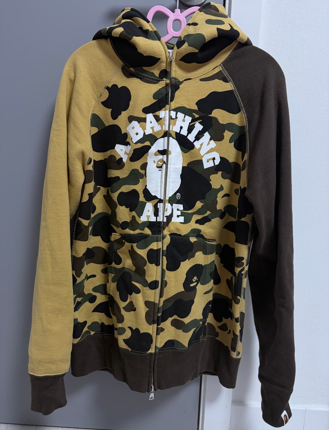 베이프 크레이지 카모 후드집업 황계 S 상품이미지1
