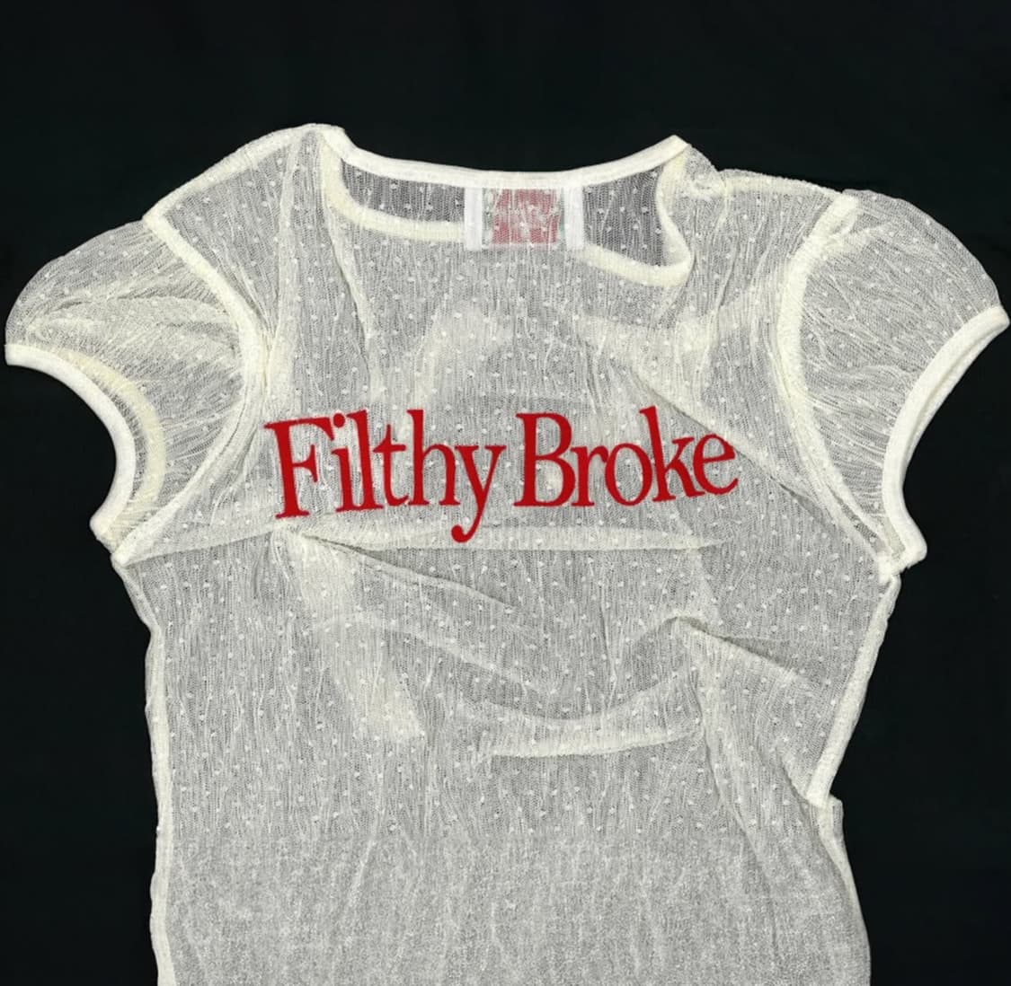 스컬프터 Filthy Broke Sheer Tee Mesh Cream 상품이미지2