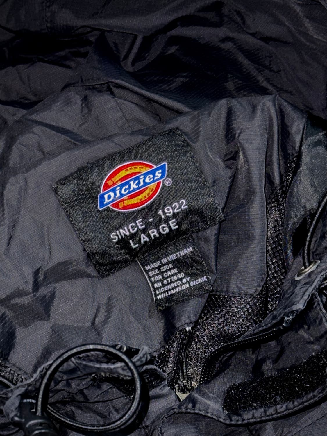 디키즈 후드 바람막이 자켓 블랙 L (100) 상품이미지8