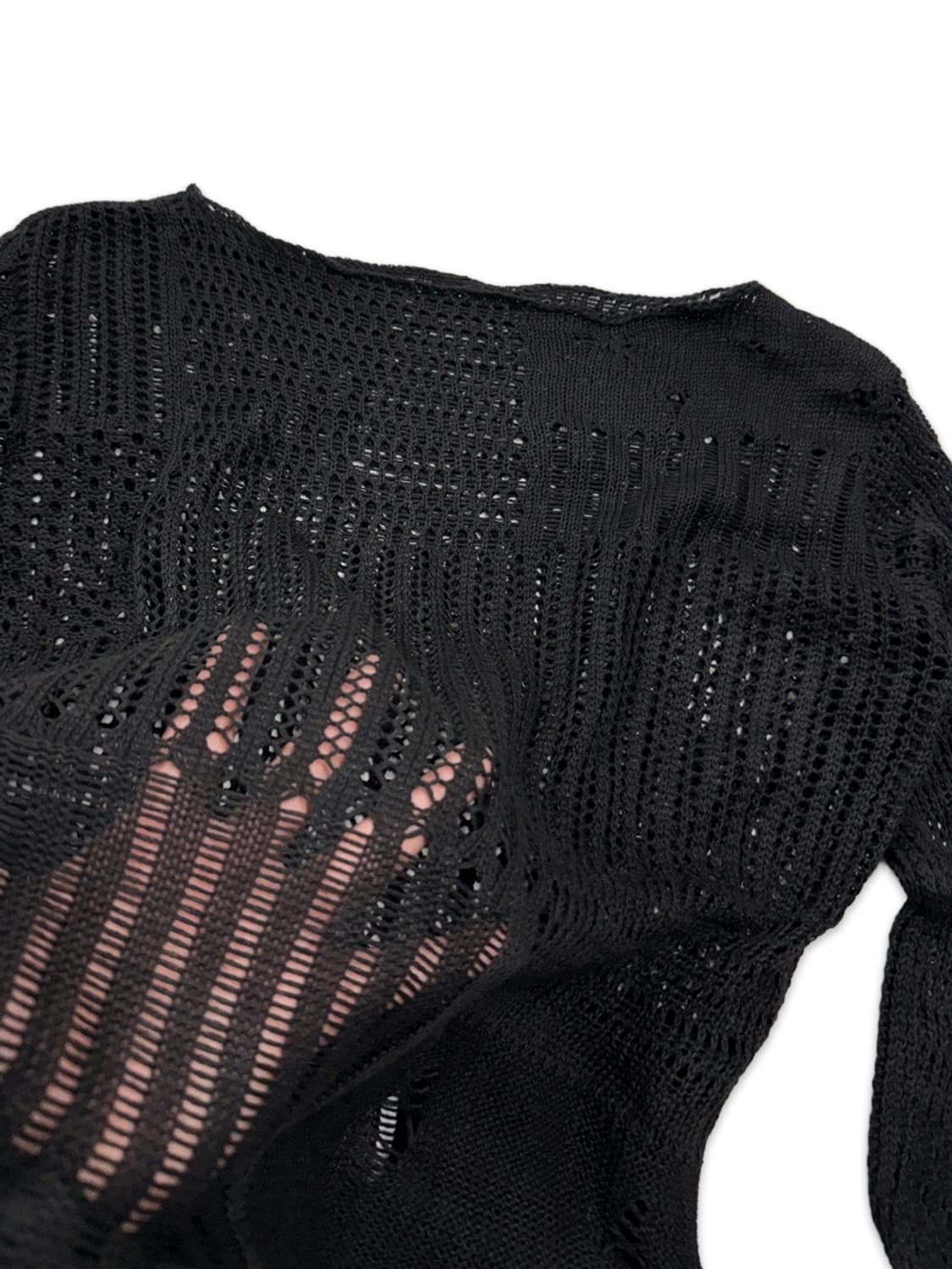 빈티지 블랙 시스루 레이어드 니트 상품이미지4