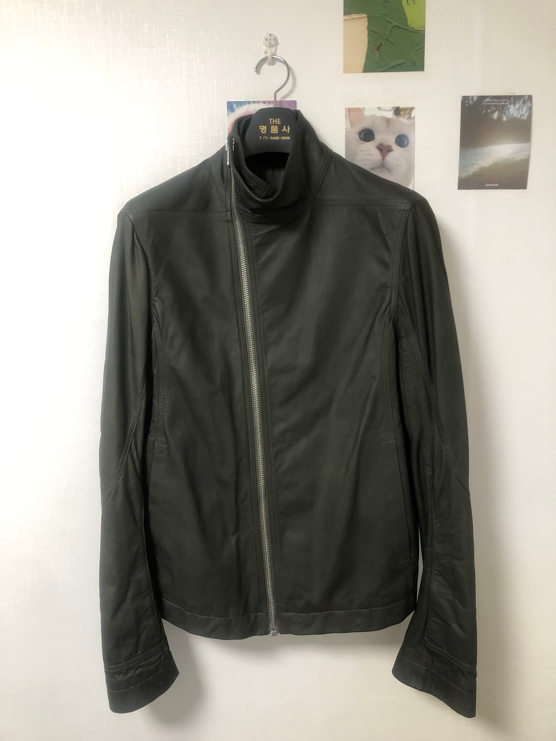 릭오웬스 16SS CYCLOPS 몰리노 레더자켓 카키 50 상품이미지1