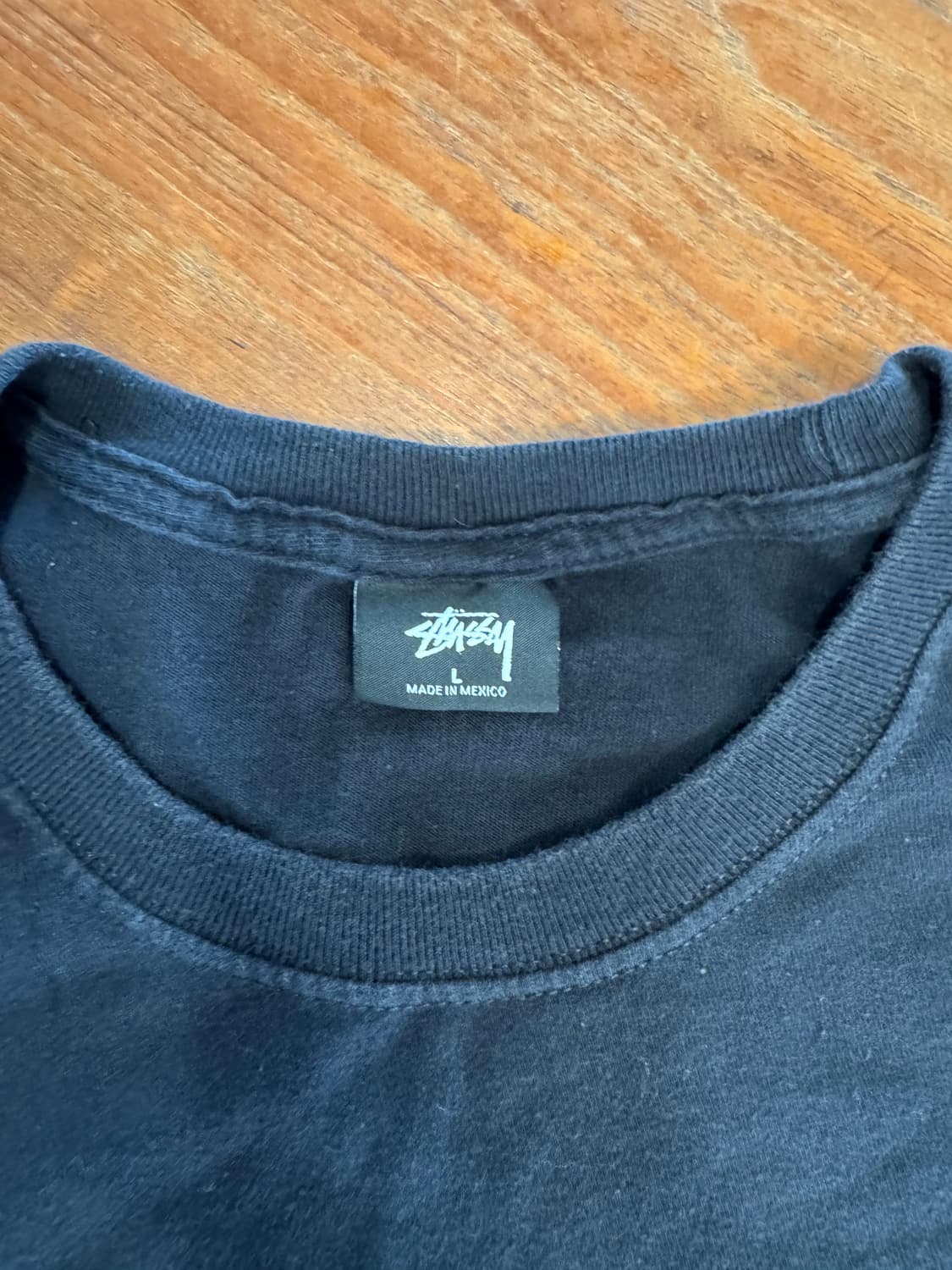 (105)스투시 꼼데 CDG 반팔티 블랙 L 상품이미지4