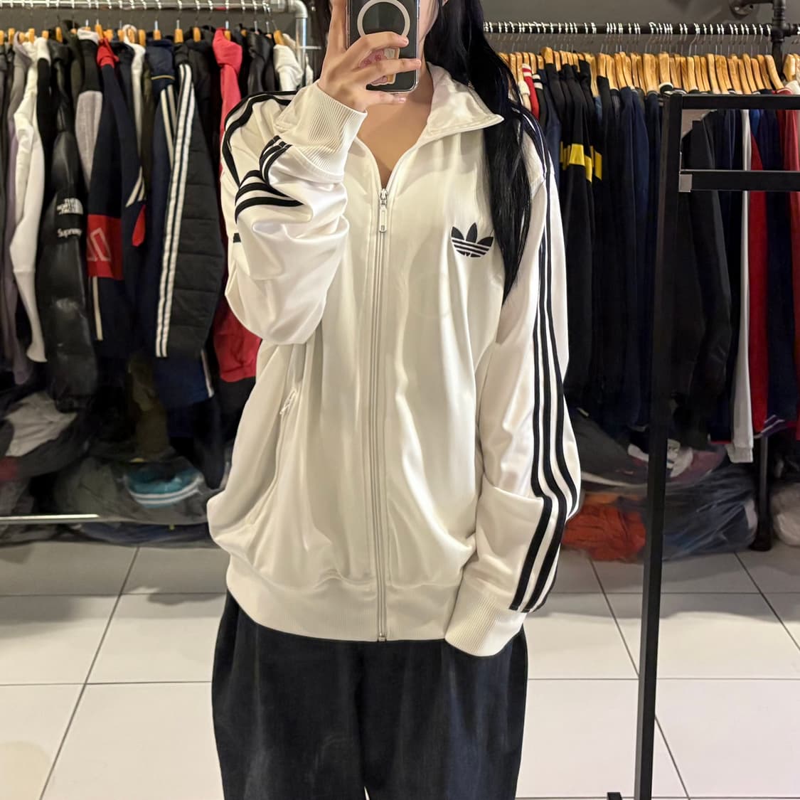 아디다스 구파이어버드 흰/검 져지 L 상품이미지1