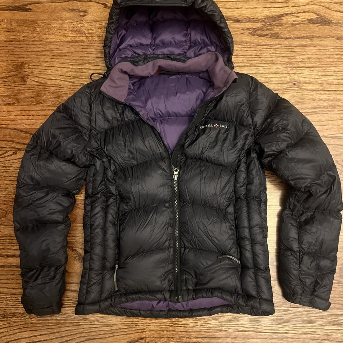10s 몽벨 EX 라이트 다운 파카 블랙/퍼플 상품이미지1