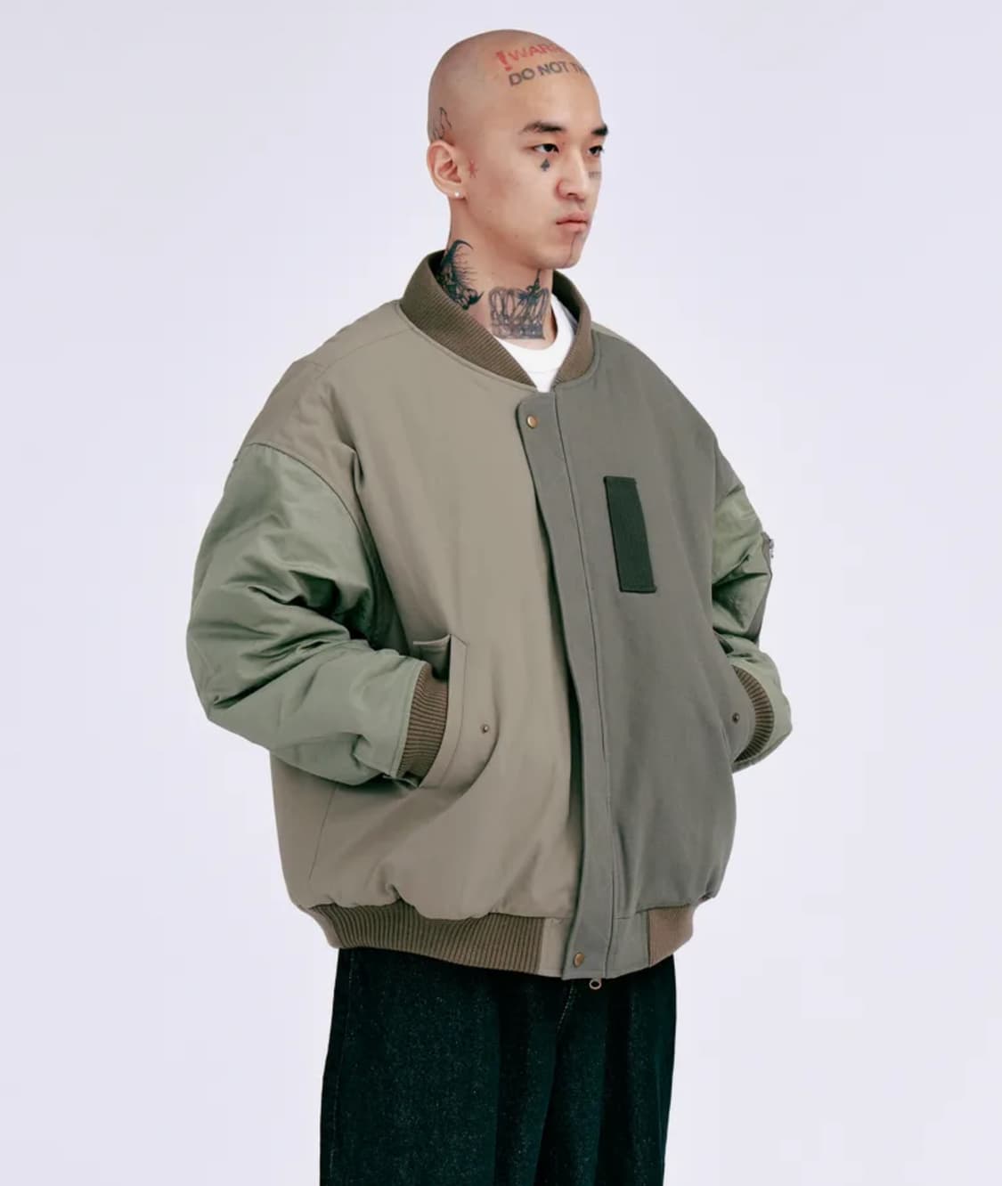 아조바이아조 나일론 믹스드 봄버 ma-1 마원 자켓 XL 상품이미지3