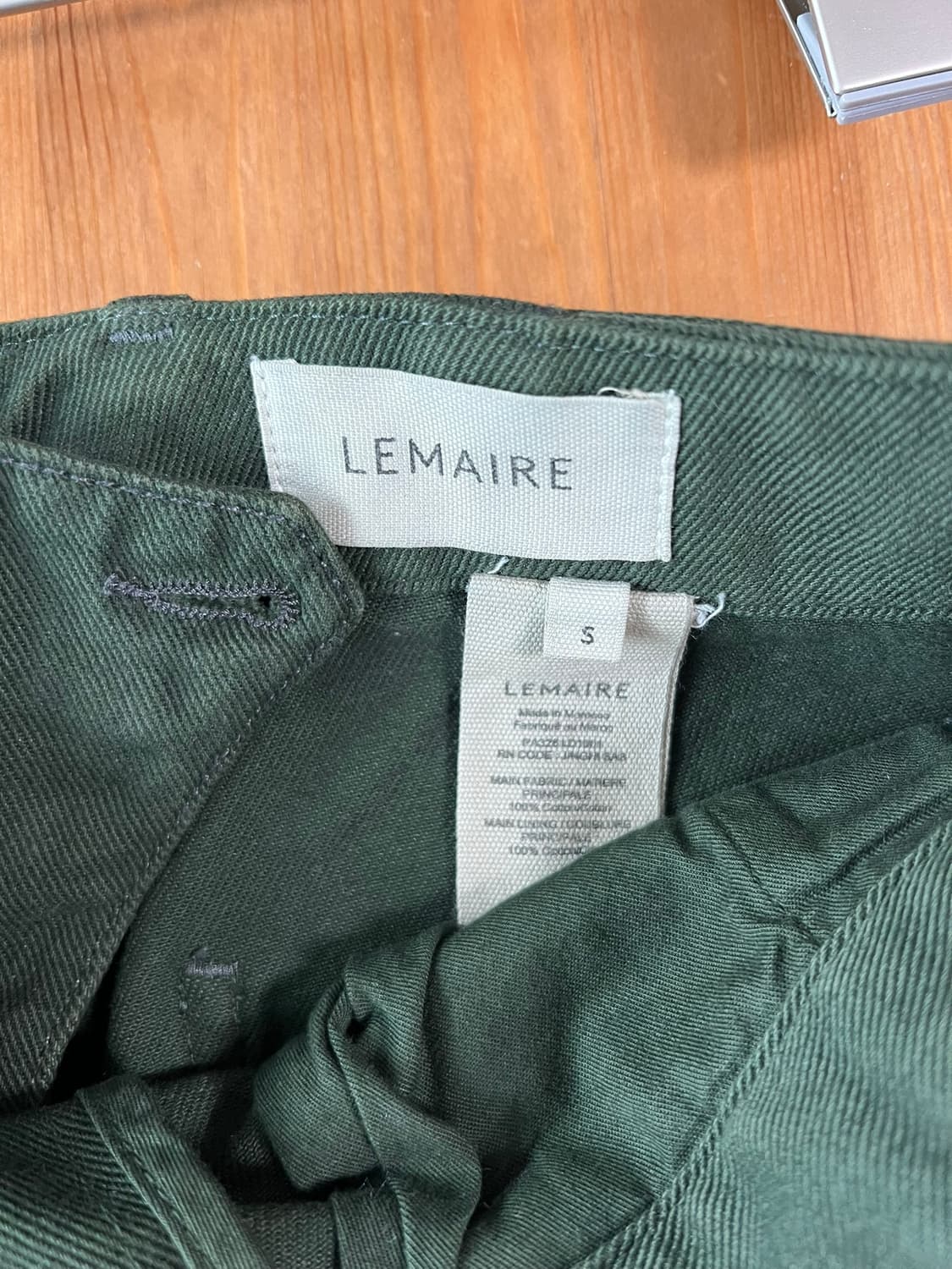 르메르 트위스트 벨티드 데님 팬츠 그린 S 상품이미지5