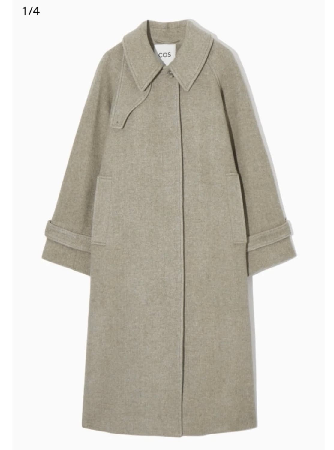 COS 코스 오버사이즈 라운드 울 코트 S 상품이미지1