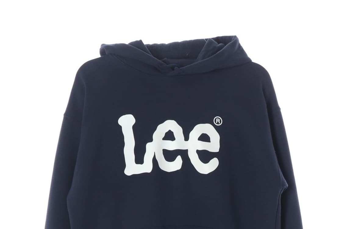 LEE 빅로고 네이비 스웨트 후드티 S 상품이미지3