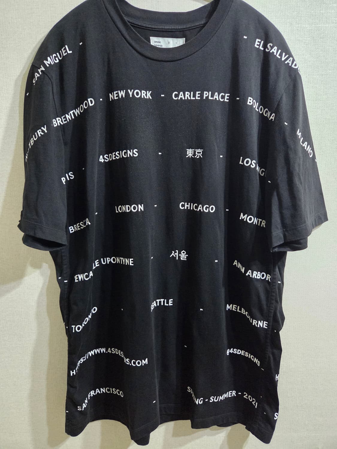 4SDESIGN 시티 로고 반팔티 상품이미지1
