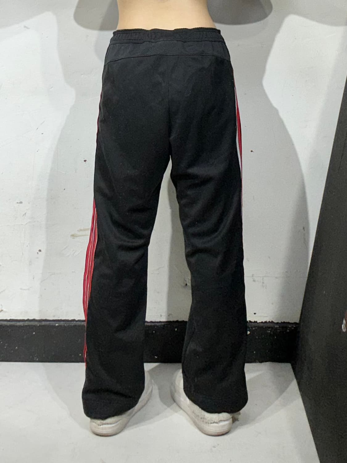 아디다스 와이드 블랙 레드 삼선 추리닝 바지 트레이닝 팬츠 L 상품이미지3
