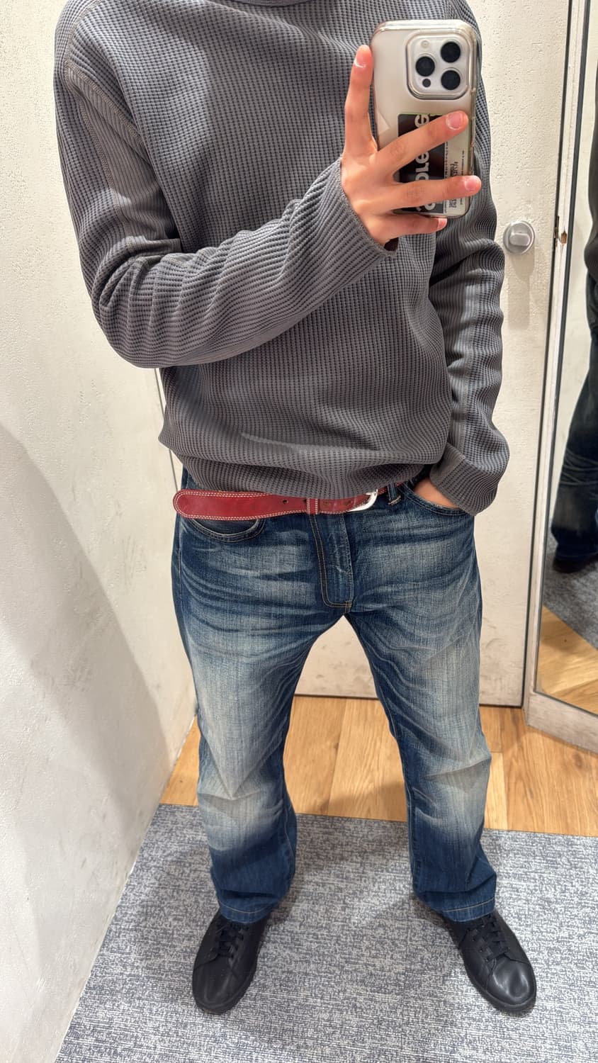 리바이스 505 워싱 데님바지(뒤에 착샷있어요) 상품이미지8