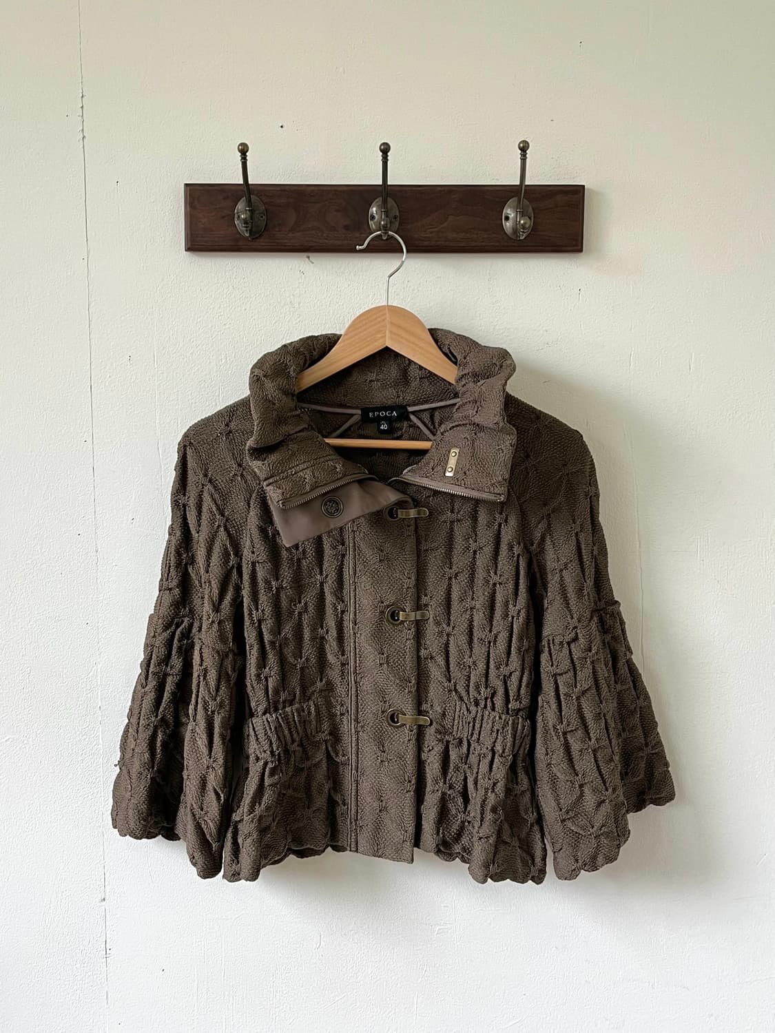 EPOCA 브라운 후크 자켓 상품이미지1