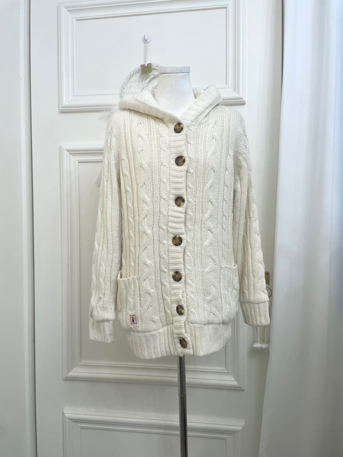 ivory twist fur pocket point hoodie card 상품이미지1