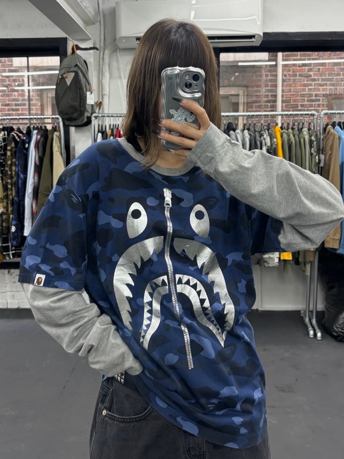 베이프 청계 샤크 레이어드 롱슬리브 상품이미지3