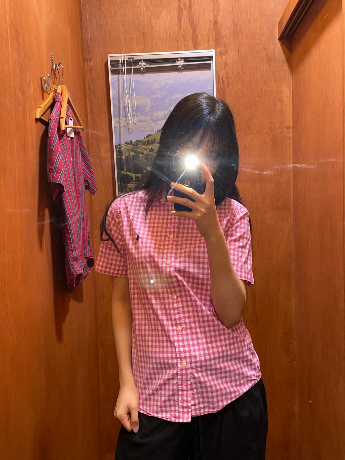 (L) POLO 폴로 랄프로렌 체크 반팔 셔츠 상품이미지1