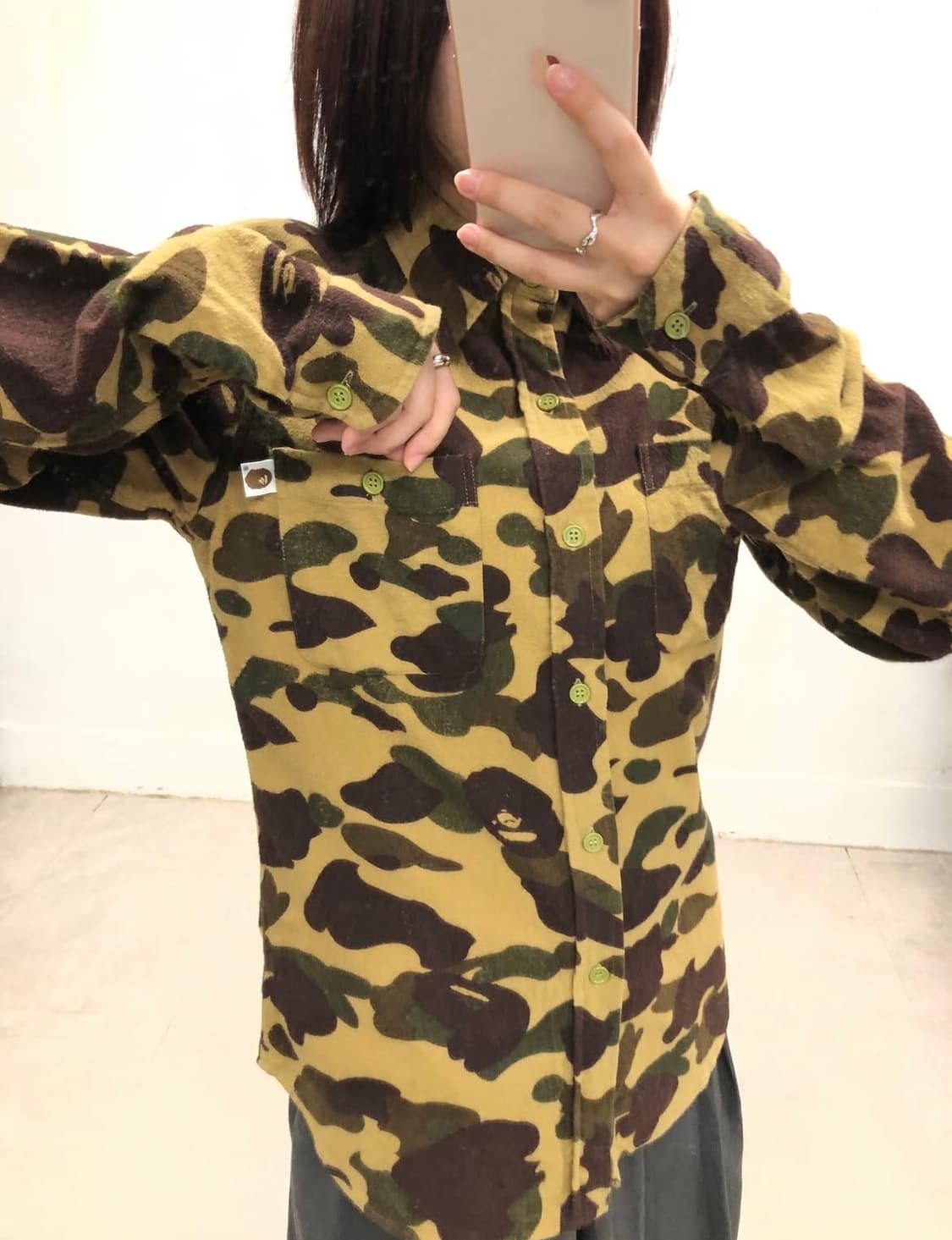 베이프 카모 플란넬 셔츠 상품이미지3